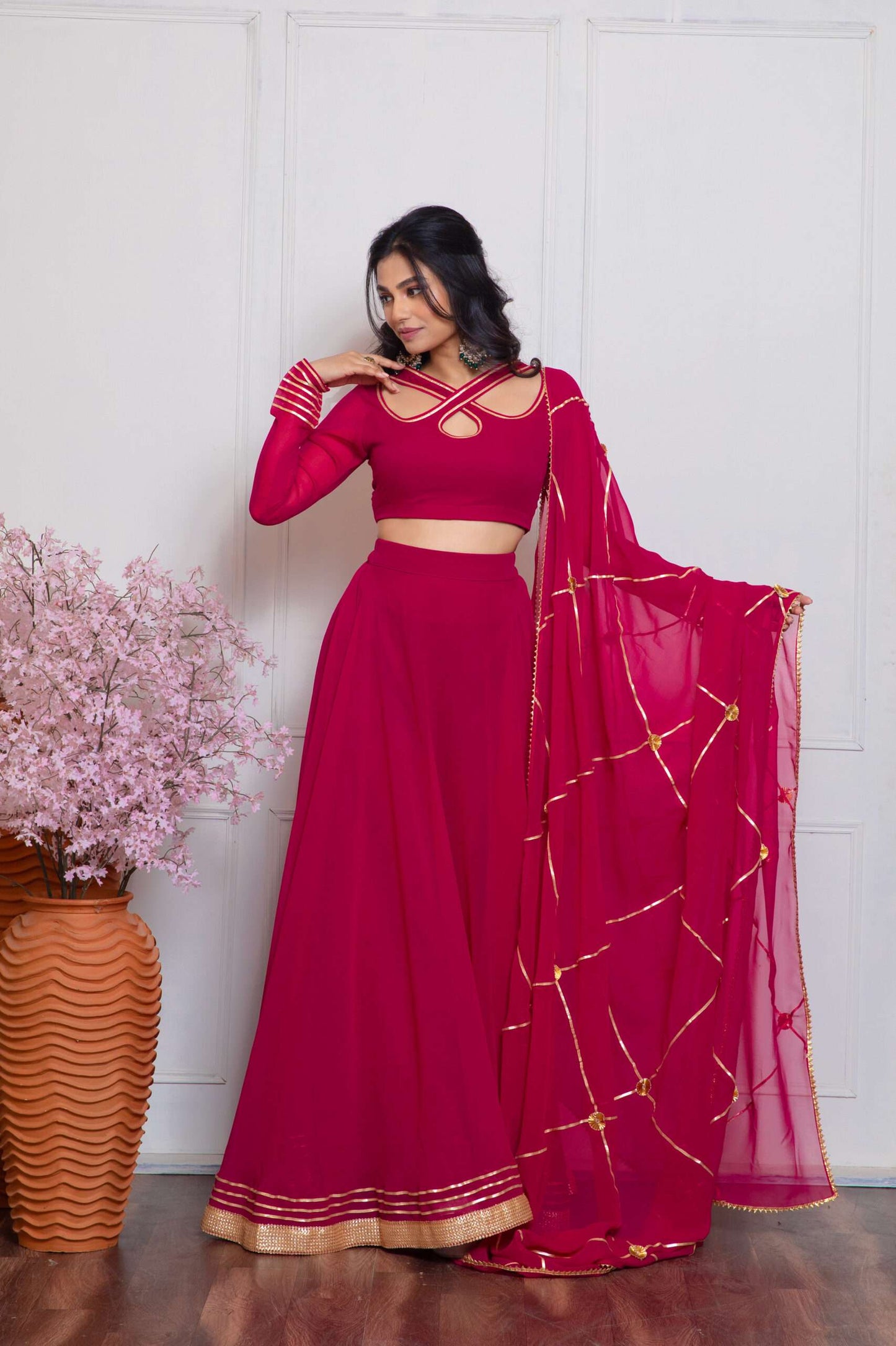 Rani Pink Lehenga Set