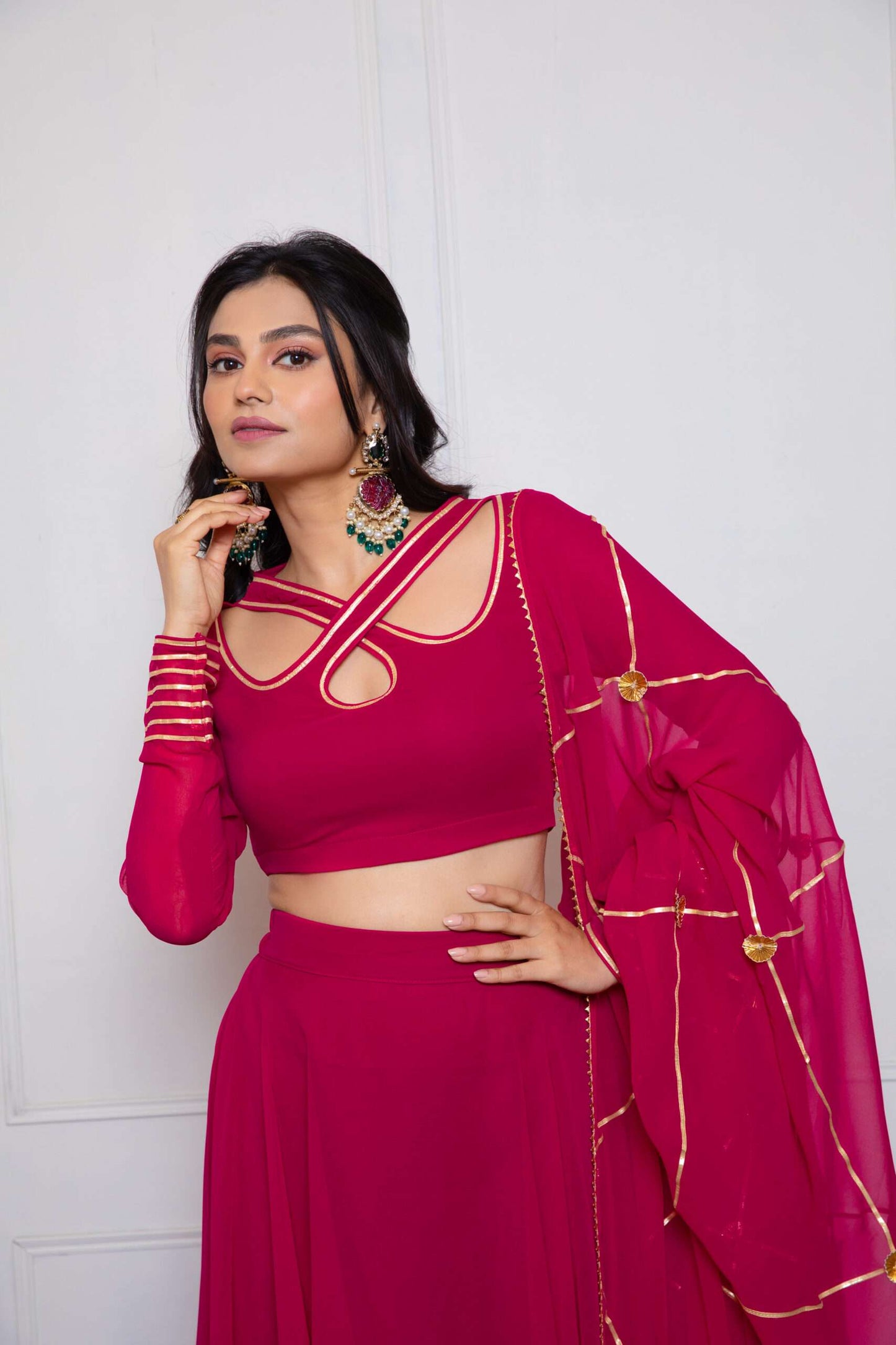 Rani Pink Lehenga Set