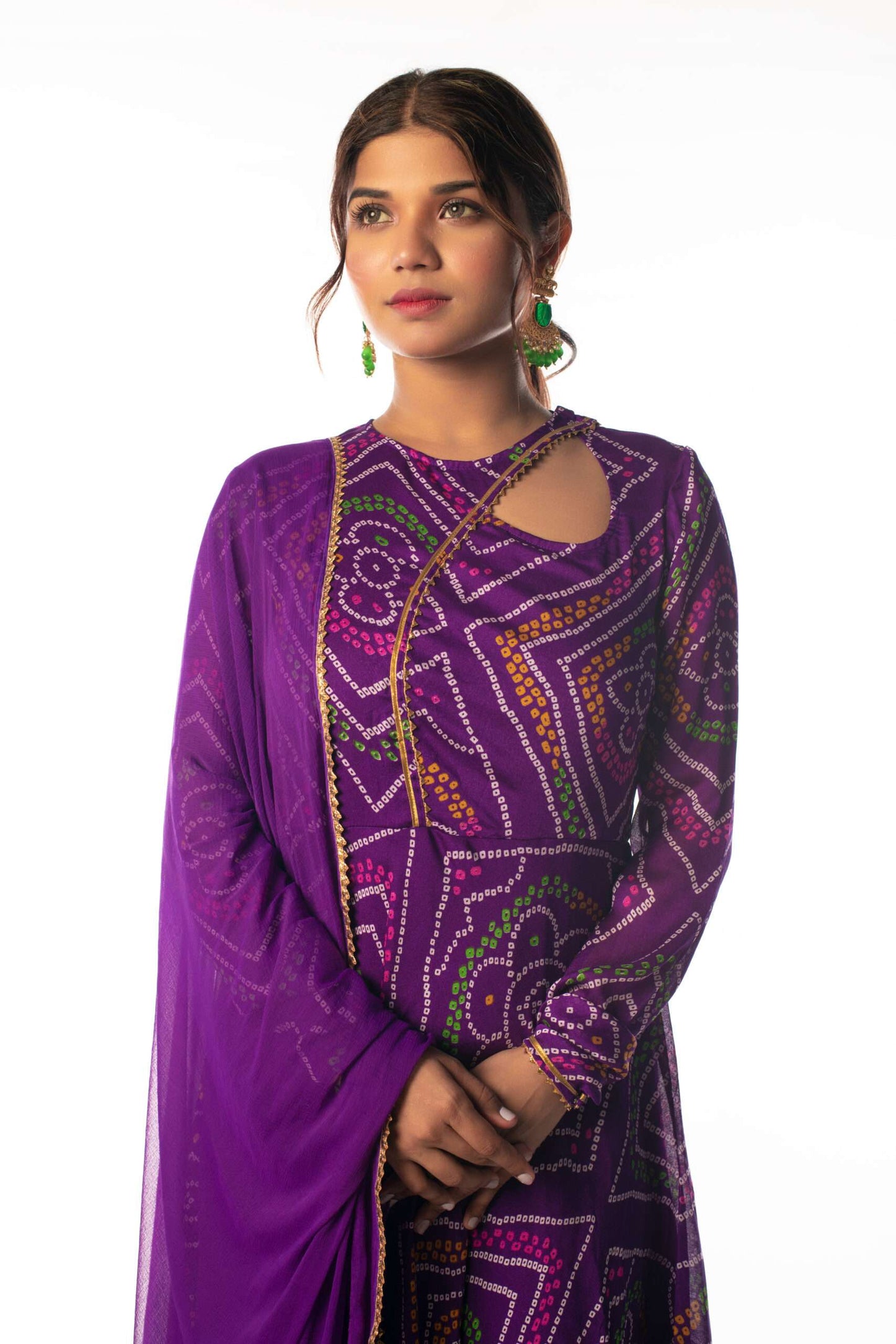 Mulberry Bandhej Anarkali