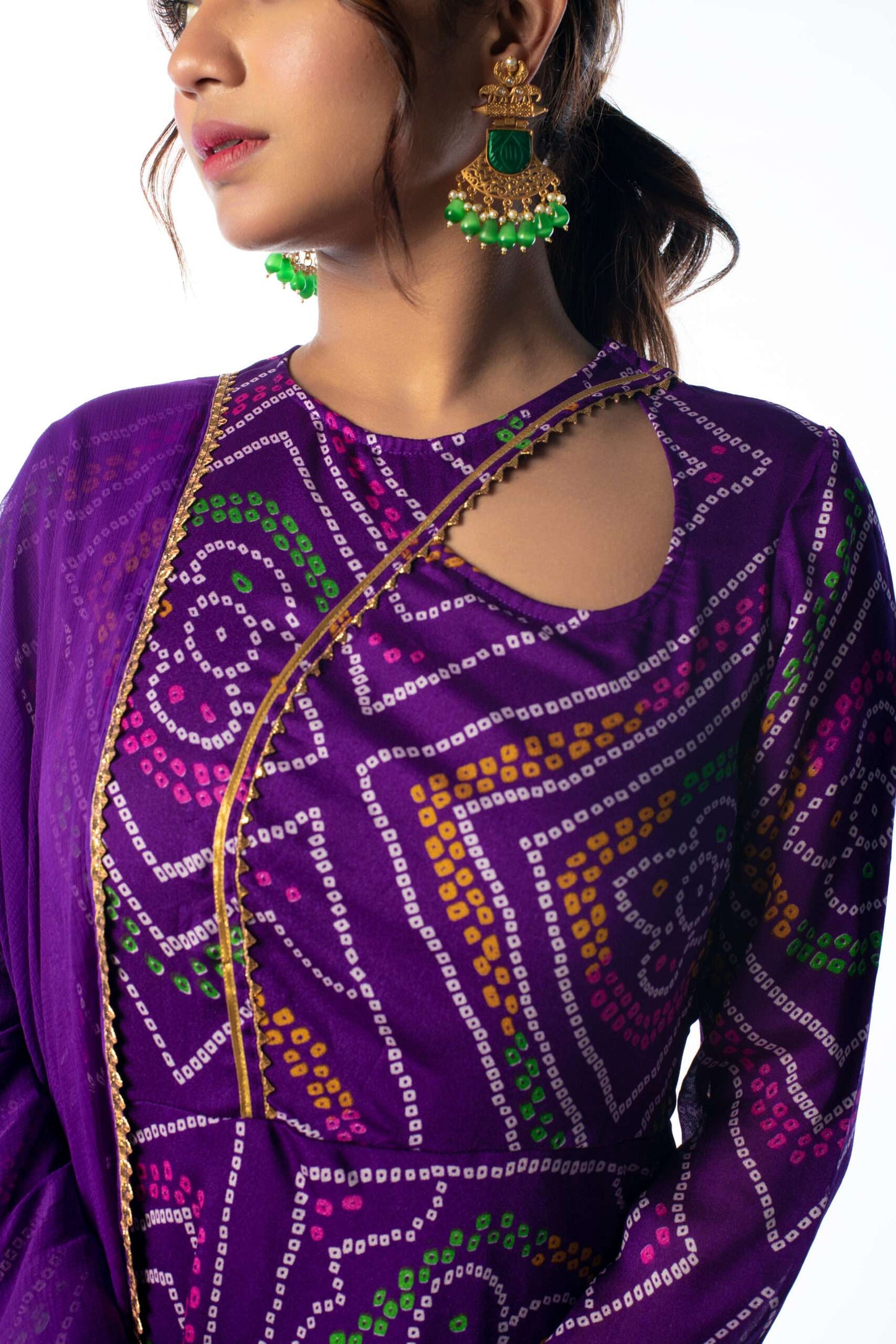 Mulberry Bandhej Anarkali