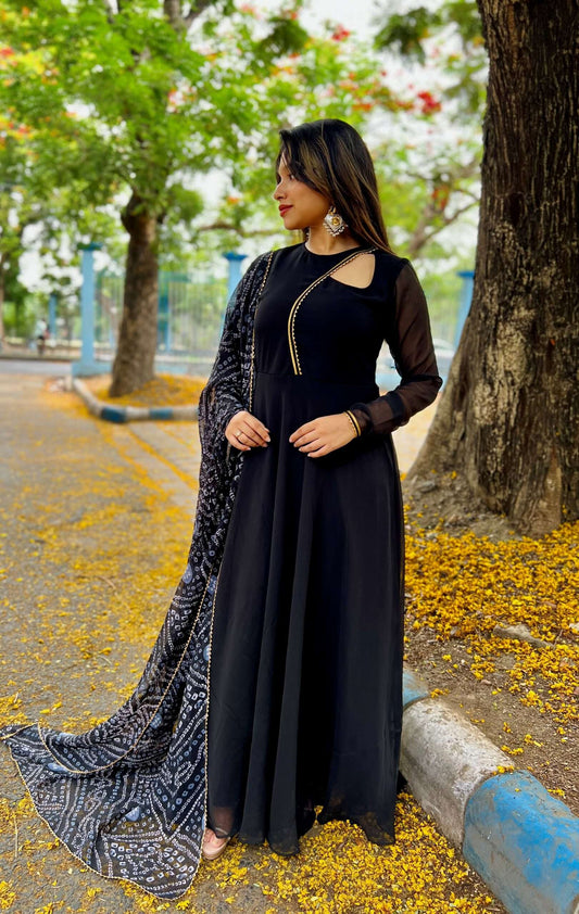 Onyx Black Anarkali