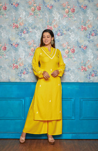 Tulip Yellow Kurta Set