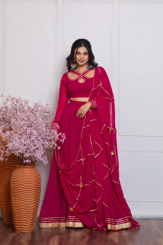 Rani Pink Lehenga Set