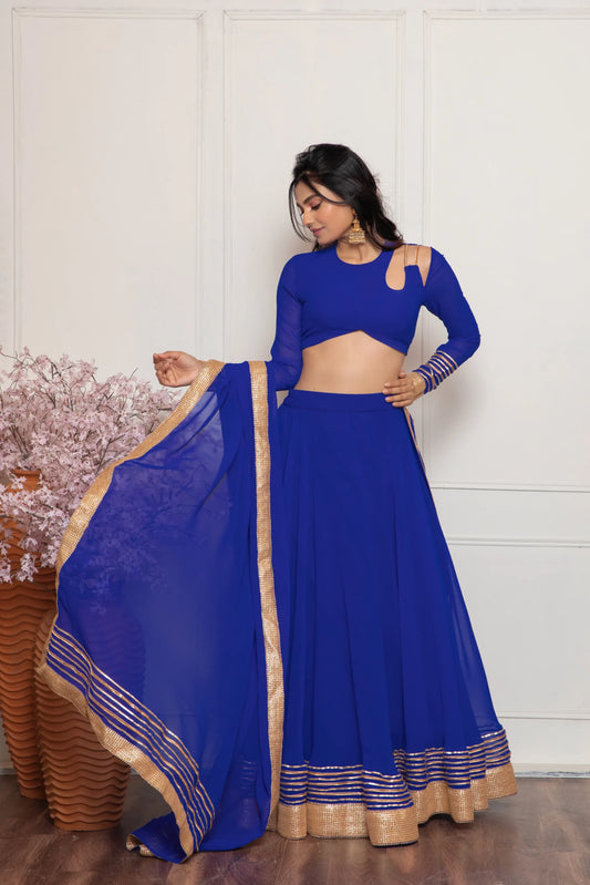 Beetle Blue Lehenga Set