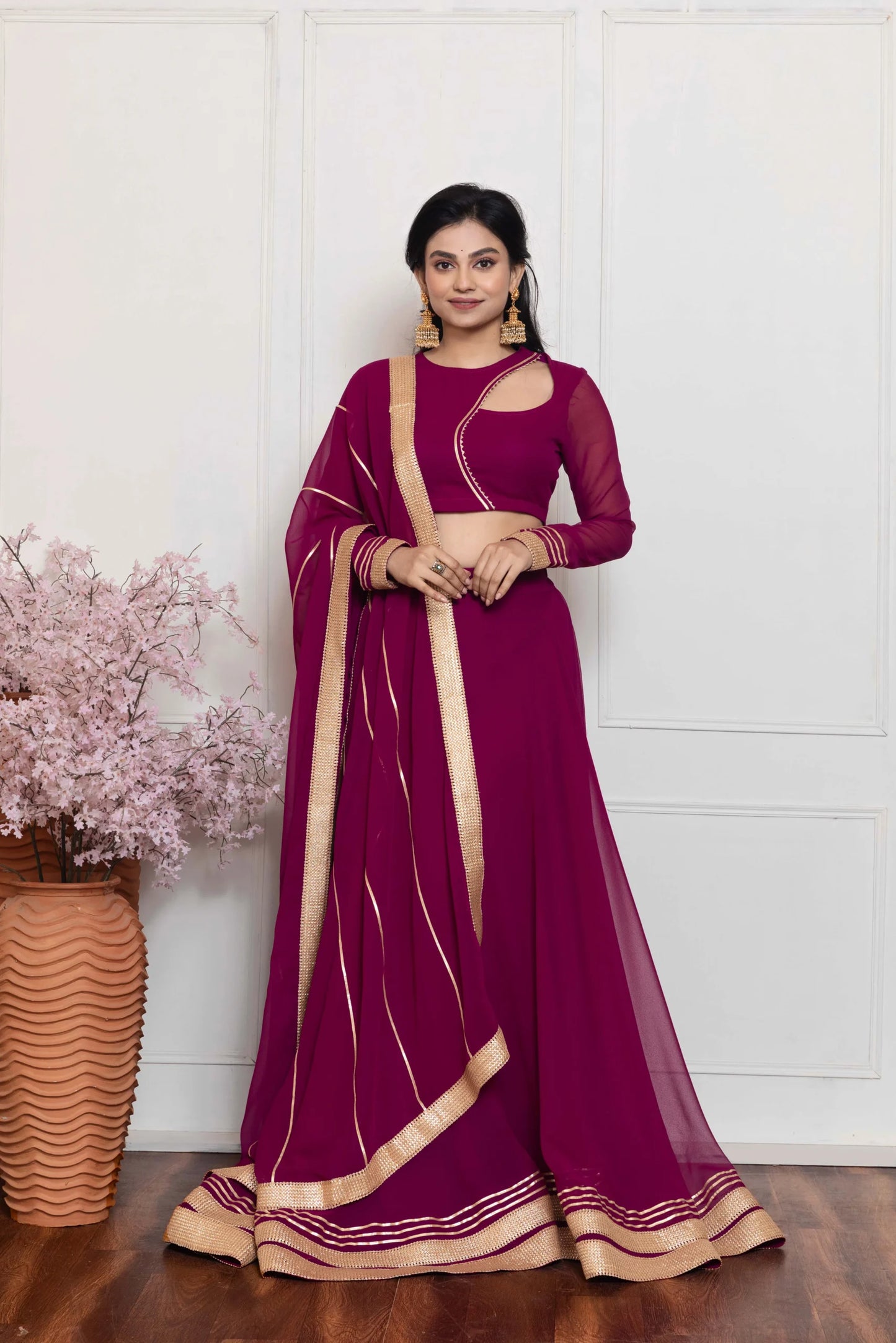 Cocktail Violet Lehenga Set