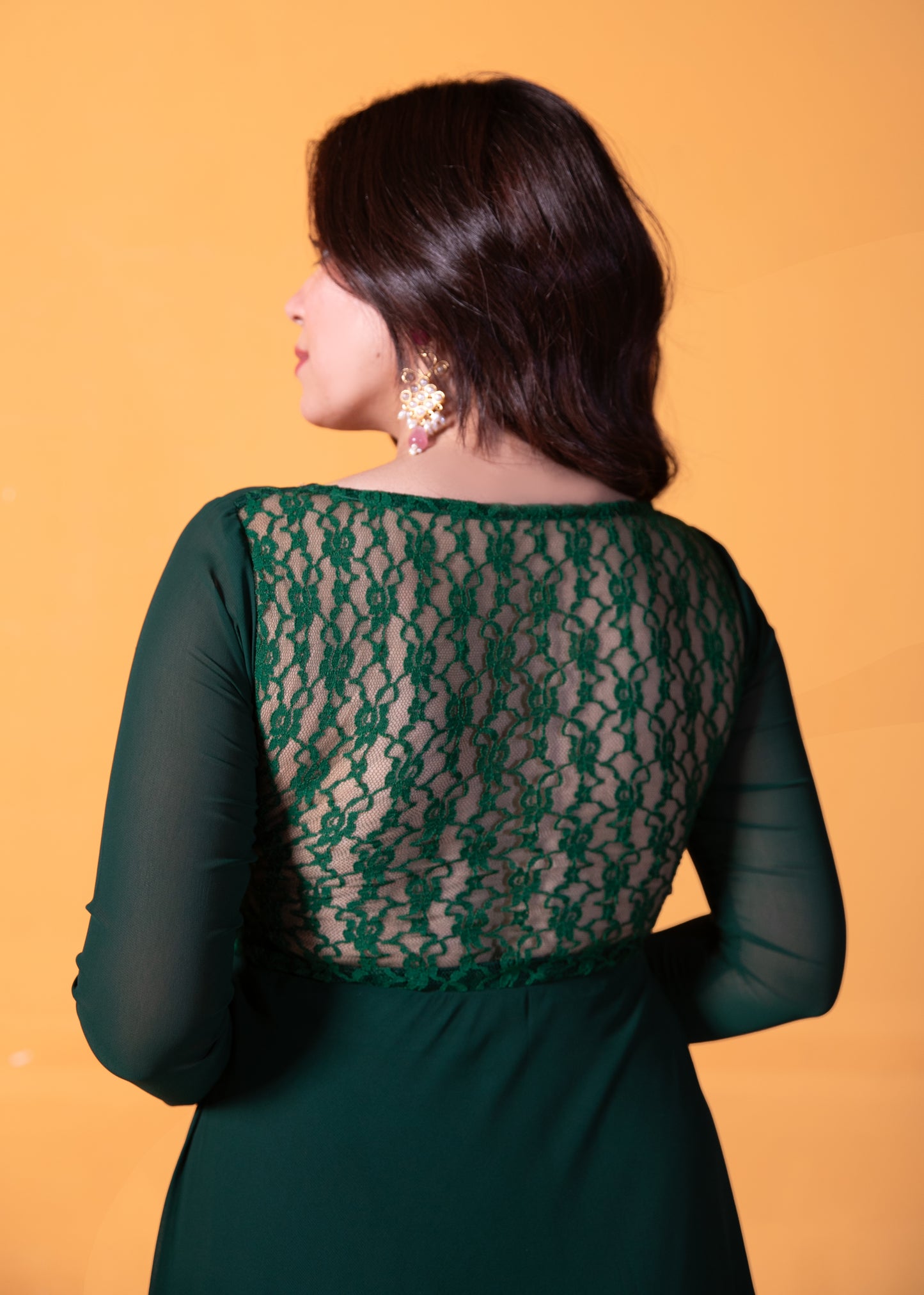 Lush Green Anarkali with Dupatta