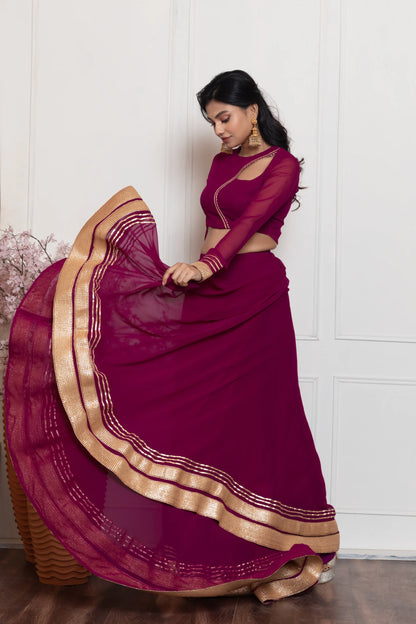 Cocktail Violet Lehenga Set