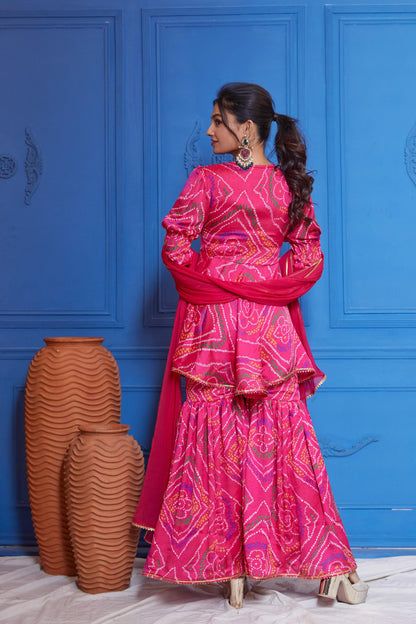 Bubblegum Pink Sharara Set