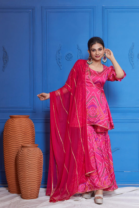 Bubblegum Pink Sharara Set