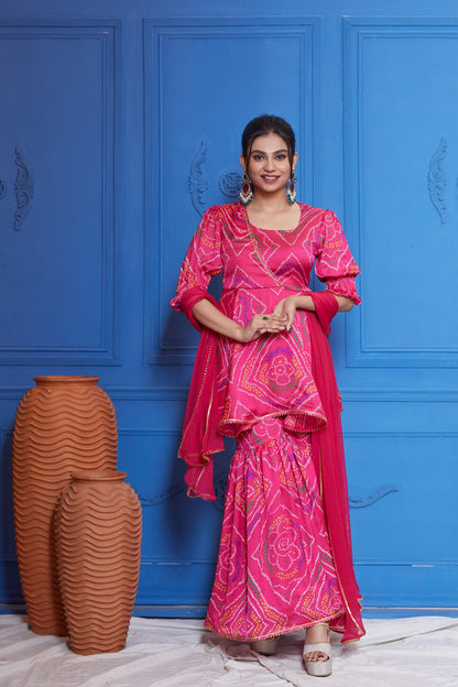 Bubblegum Pink Sharara Set