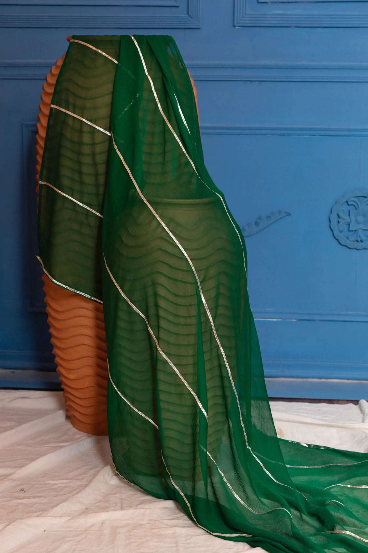 Forest Green Bandhani Anarkali