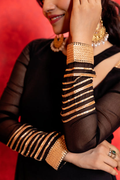 Charming Black Anarkali with Dupatta