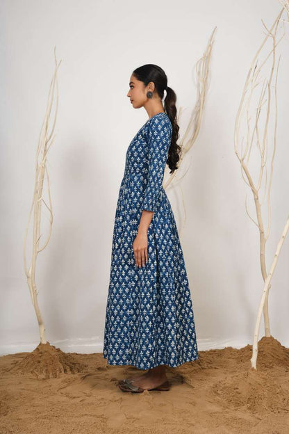 Indigo Printed Maxi Kurta