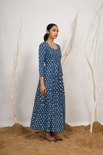 Indigo Printed Maxi Kurta