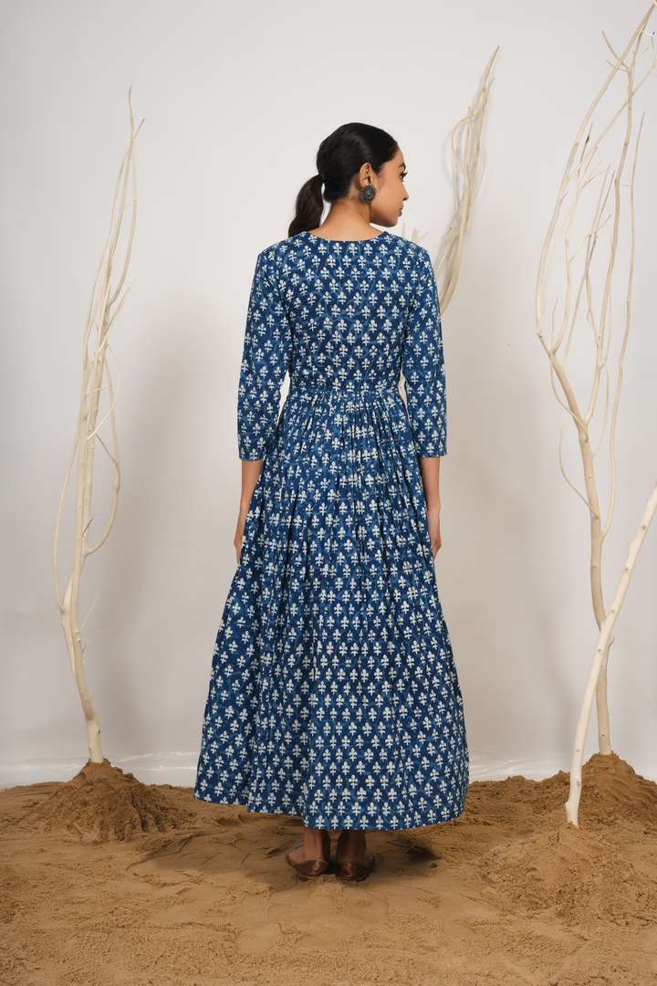 Indigo Printed Maxi Kurta