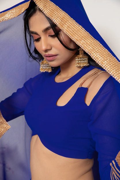 Beetle Blue Lehenga Set