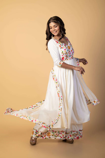 Orchard White Embroidered Kurta Set