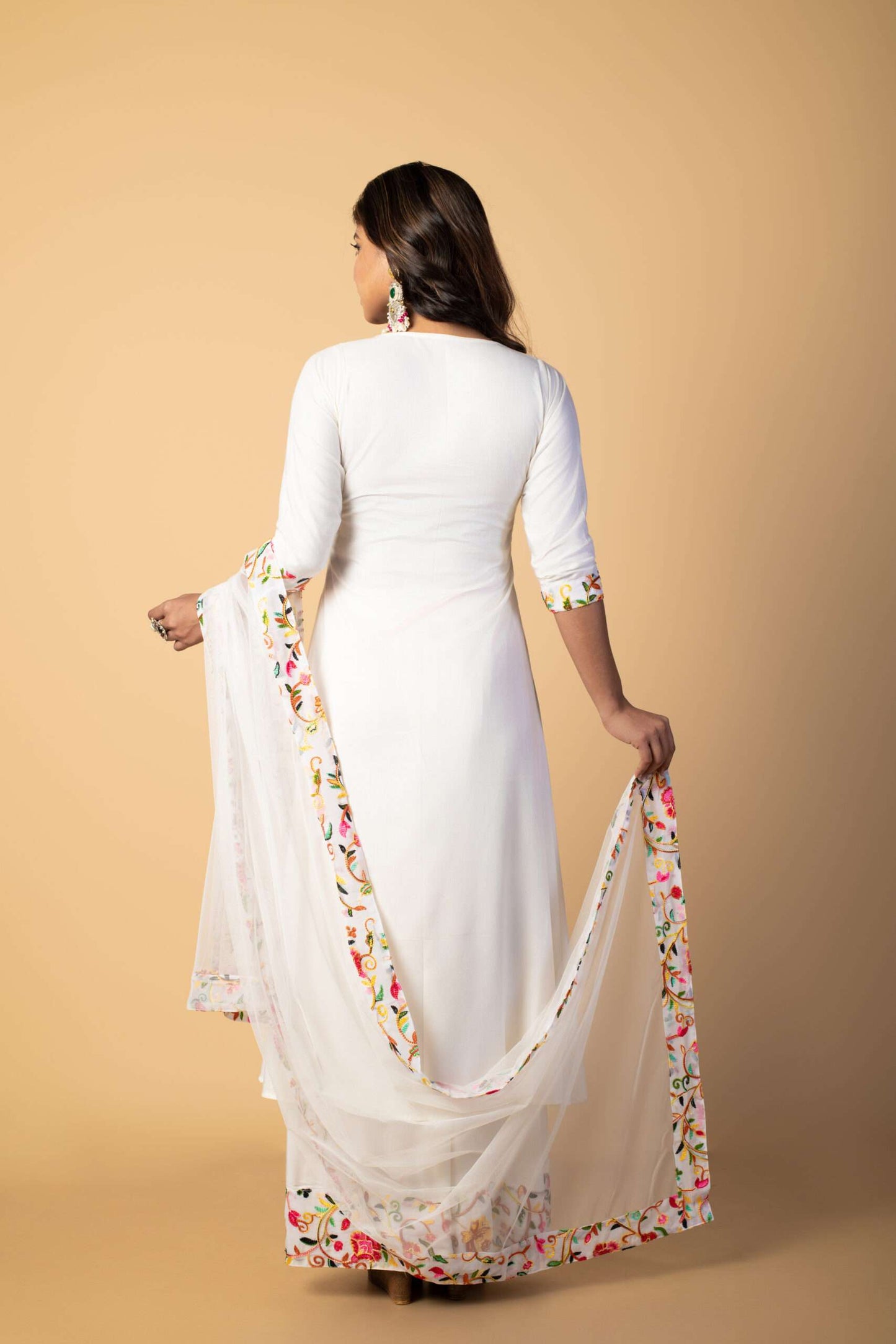 Orchard White Embroidered Kurta Set