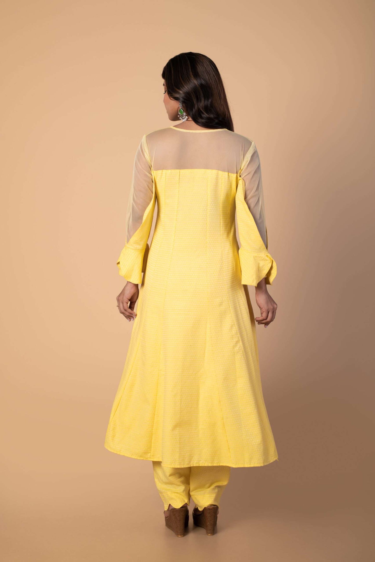 Pansy Yellow Rozana Kurta Set