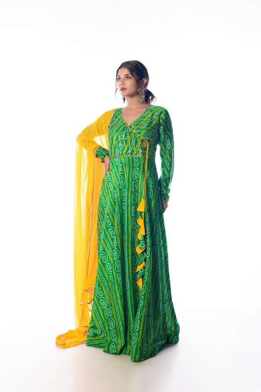 Shamrock Green Anarkali