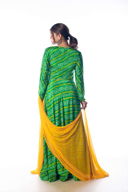 Shamrock Green Anarkali