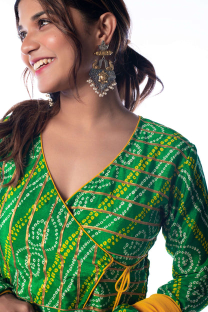 Shamrock Green Anarkali