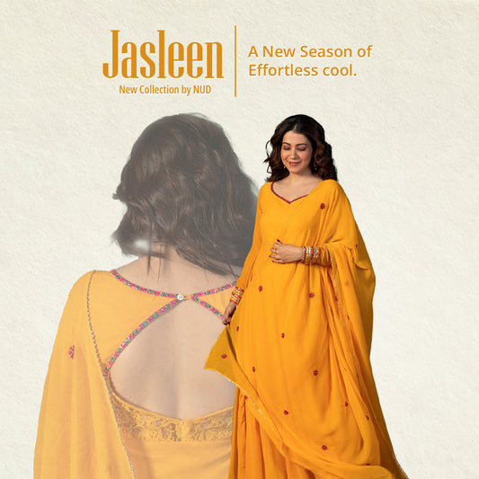 Daisy Yellow Rhombus Back Anarkali with Dupatta
