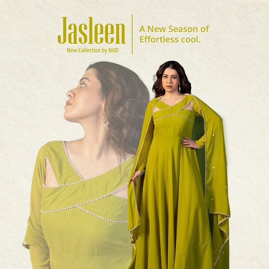 Parrot Green Bandage Anarkali with Dupatta