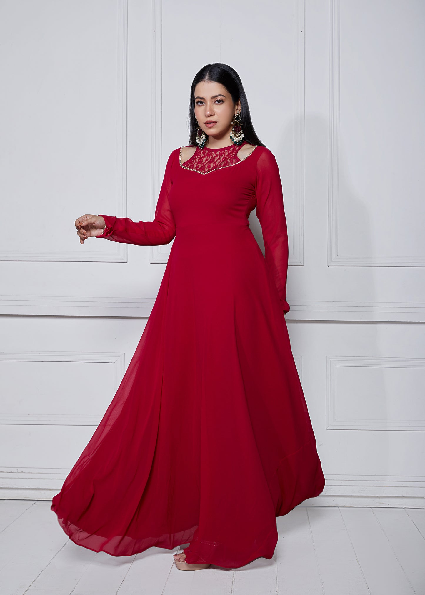 Bombay Berry Illusion Neck Anarkali