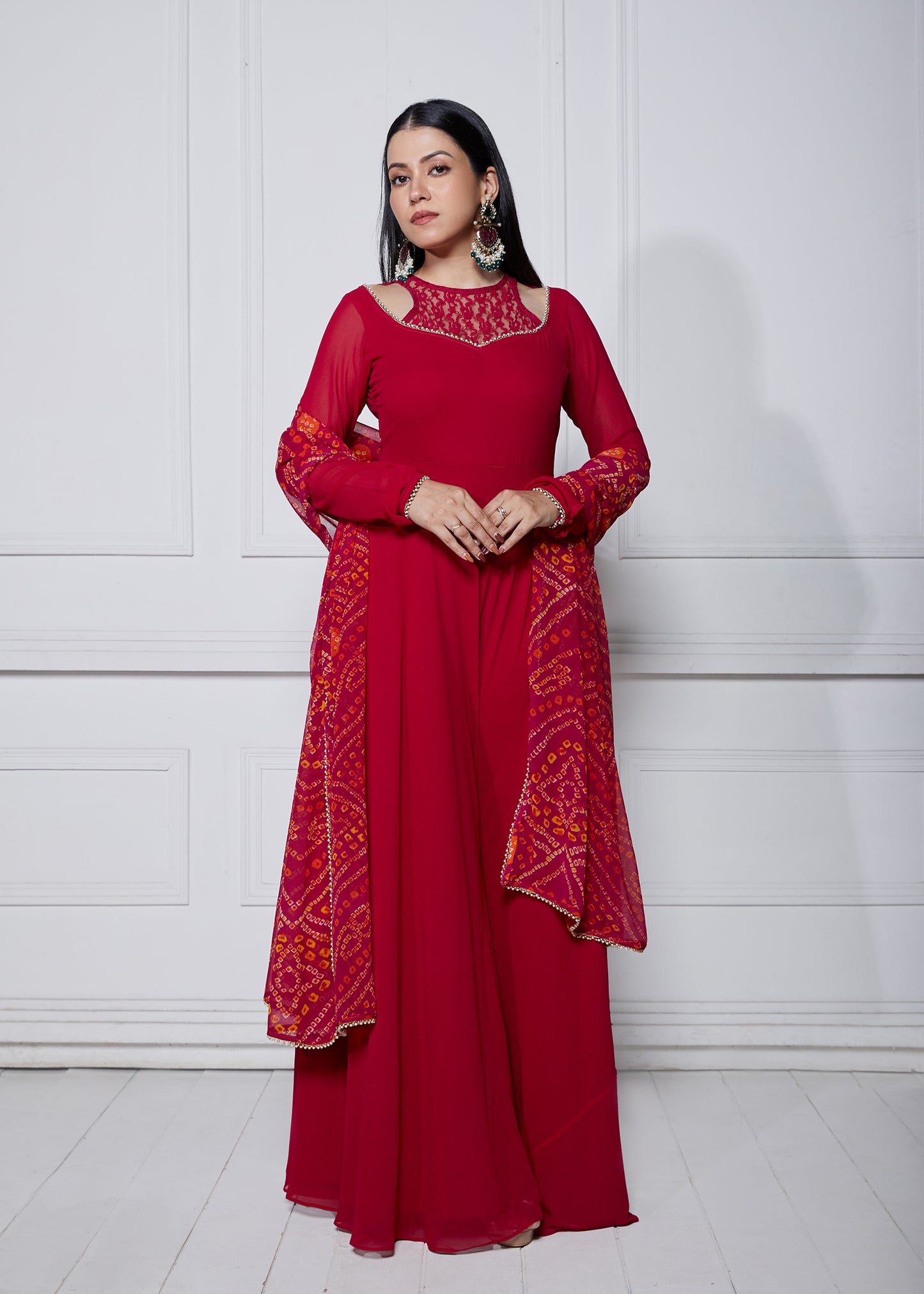 Bombay Berry Illusion Neck Anarkali