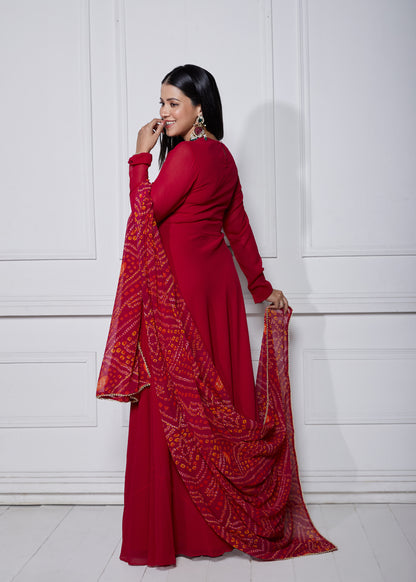 Bombay Berry Illusion Neck Anarkali