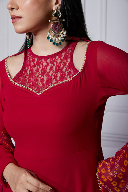 Bombay Berry Illusion Neck Anarkali