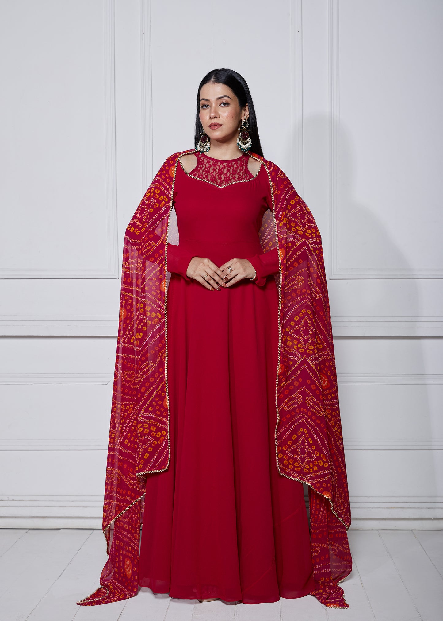 Bombay Berry Illusion Neck Anarkali