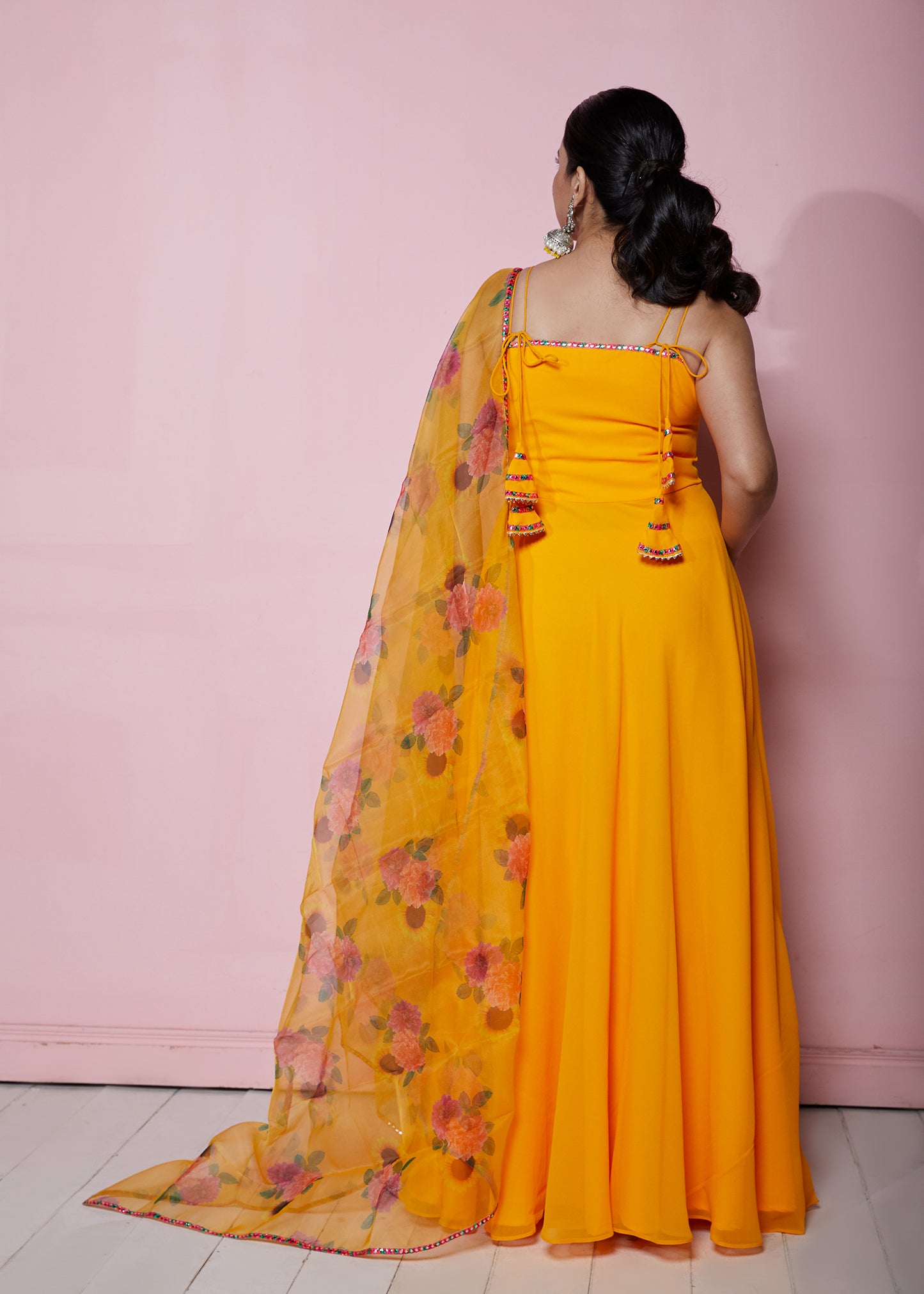 Sunflower Yellow Anarkali with Dupatta