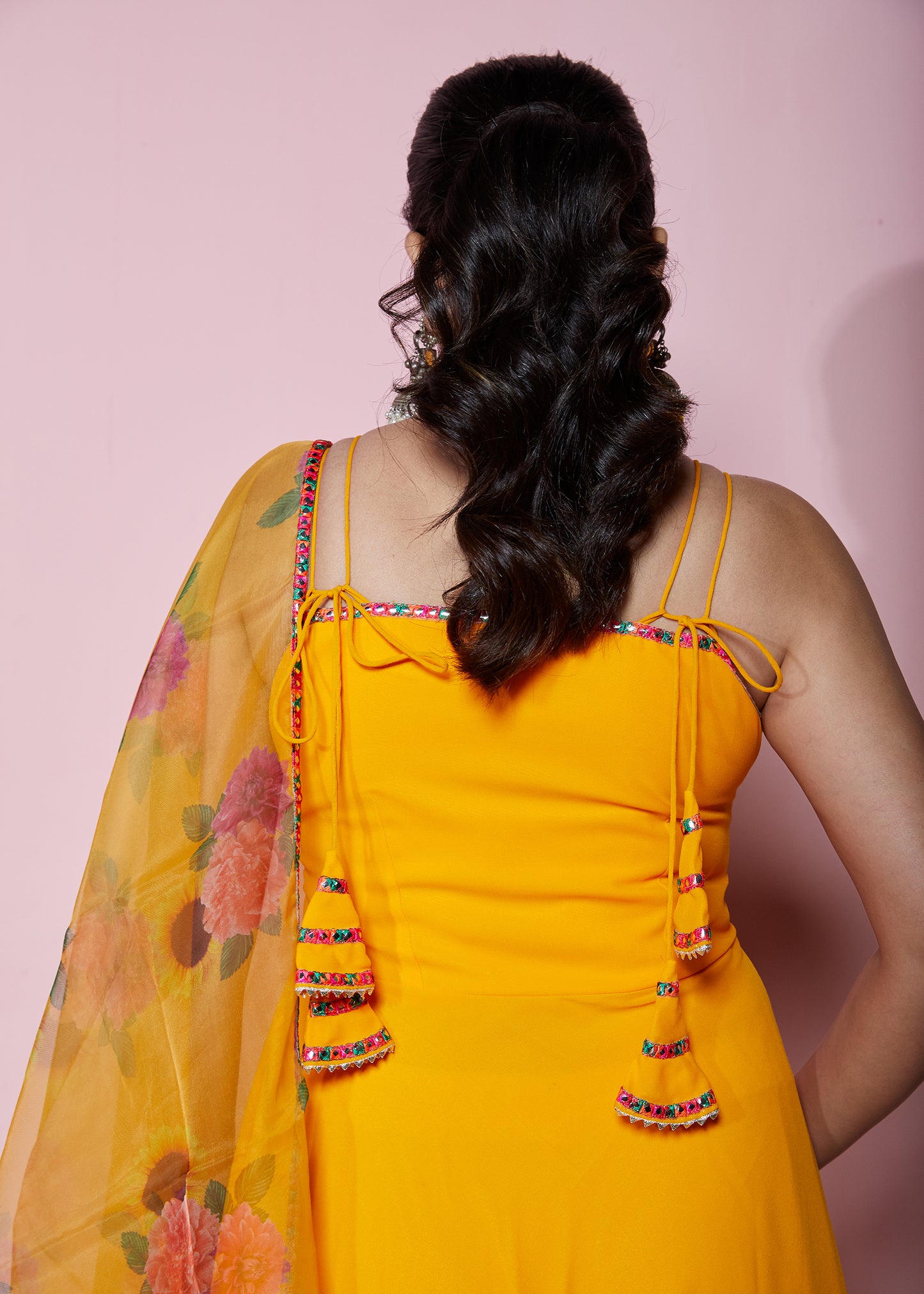 Sunflower Yellow Anarkali with Dupatta