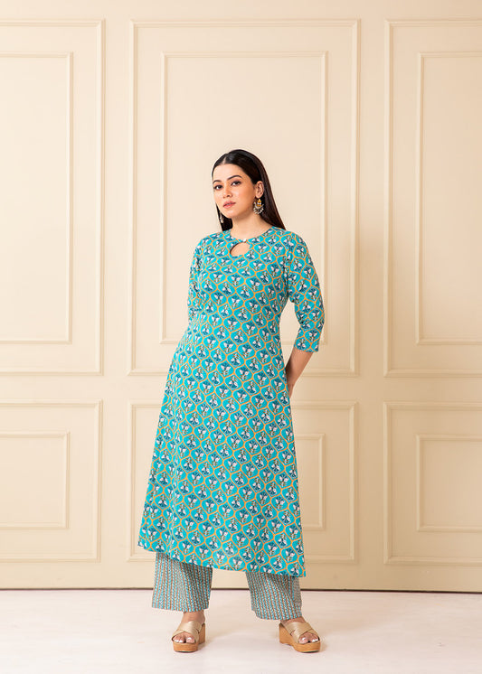 Neel Khawb Cotton Printed Kurta Set