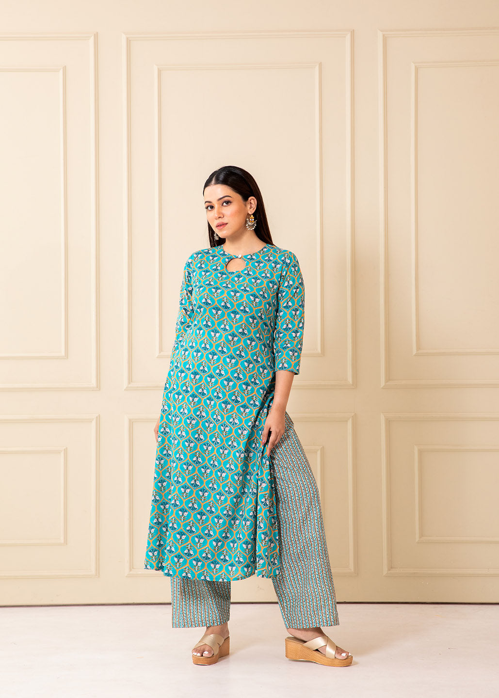 Neel Khawb Cotton Printed Kurta Set