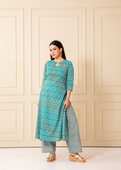 Neel Khawb Cotton Printed Kurta Set