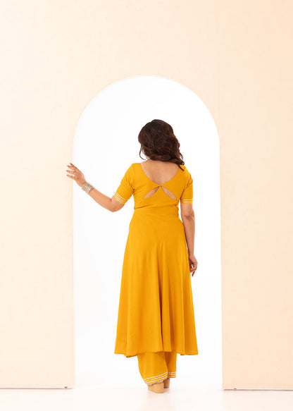 Haldi Yellow Anarkali Set