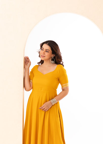 Haldi Yellow Anarkali Set