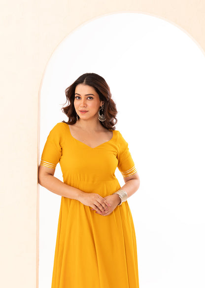 Haldi Yellow Anarkali Set