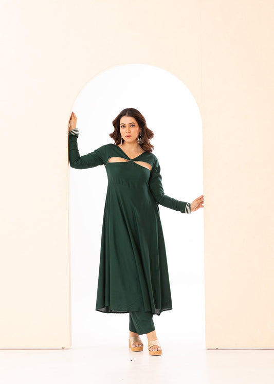Noor Green Anarkali Set