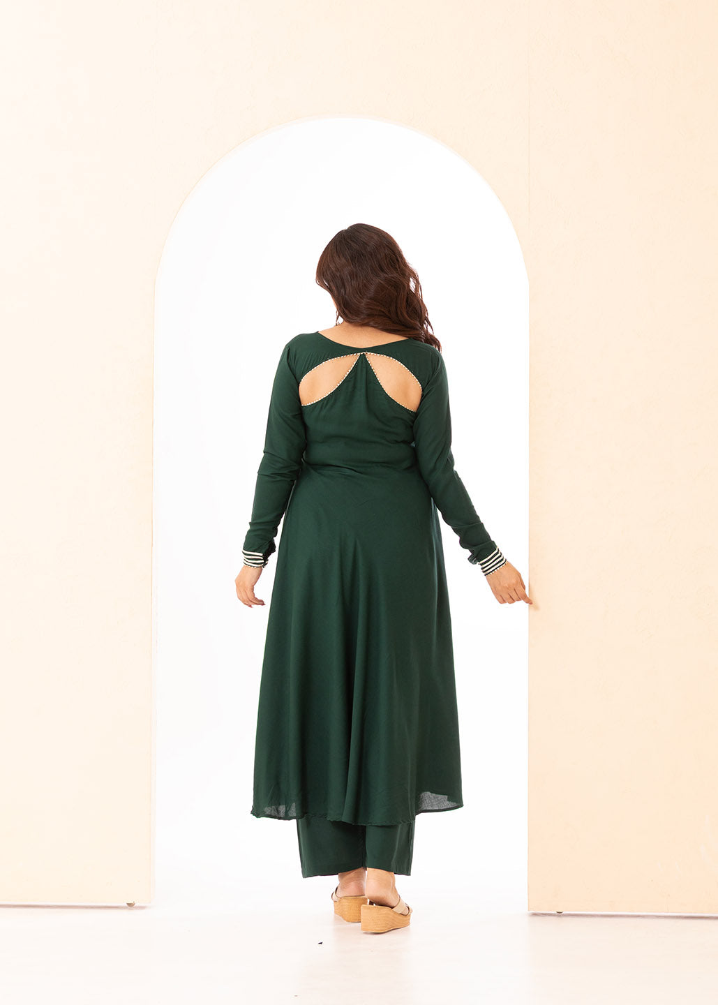 Noor Green Anarkali Set