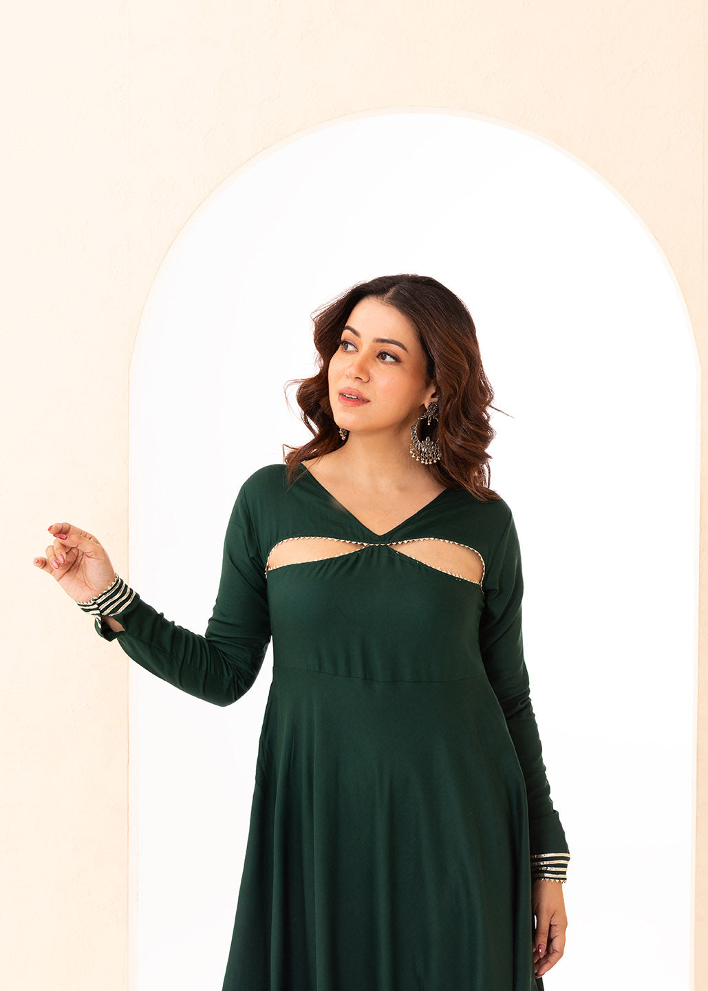 Noor Green Anarkali Set
