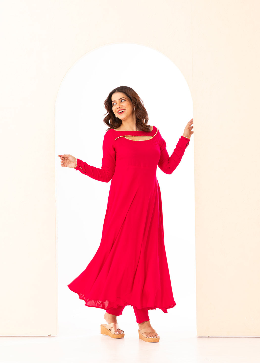 Sophie Magenta Anarkali Set