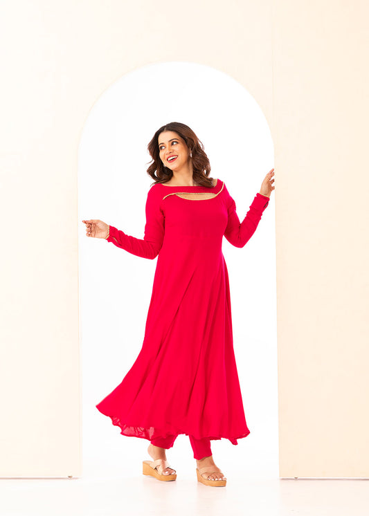 Sophie Magenta Anarkali Set