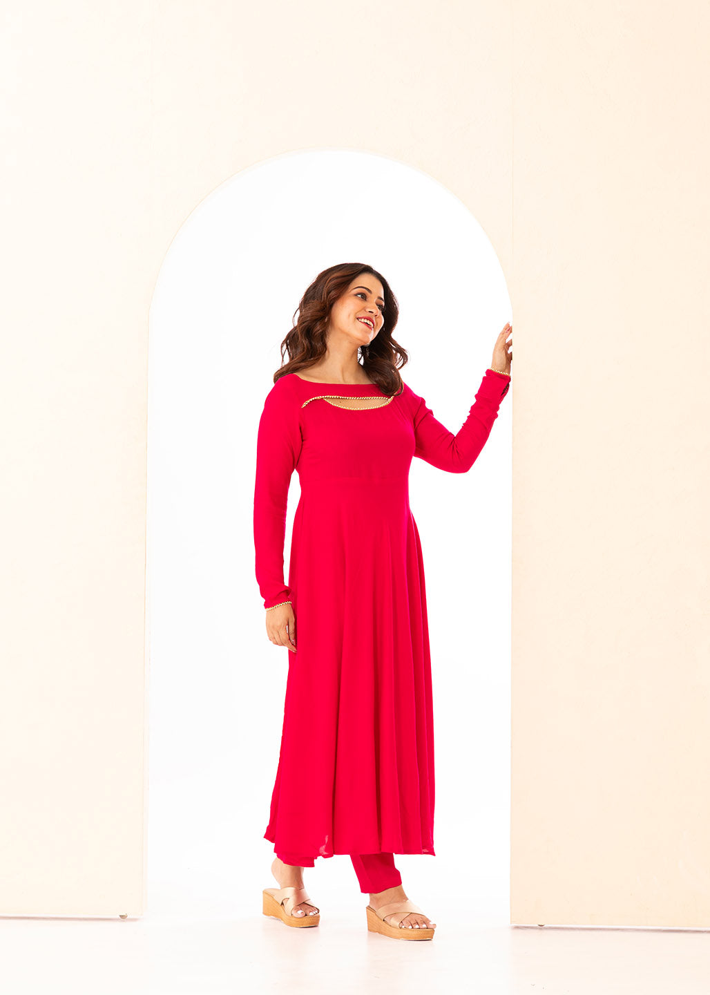 Sophie Magenta Anarkali Set