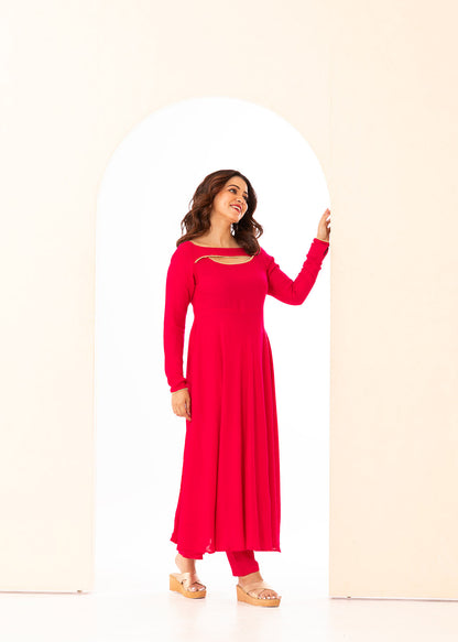 Sophie Magenta Anarkali Set